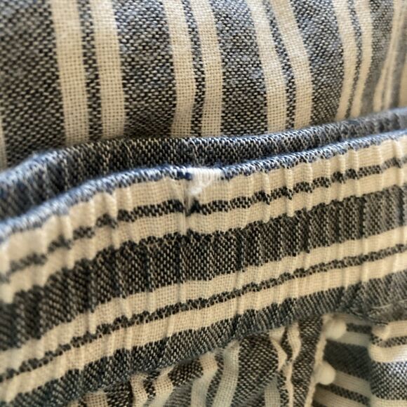 Madewell Oahu Coverup Shorts Stripe White Blue Pompom Trim XS Beach Coastal Chic - Picture 6 of 12